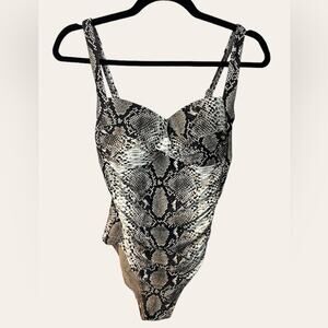 Bond-Eye Australia One Piece Python Print Swimsuit Size 12 D-DD